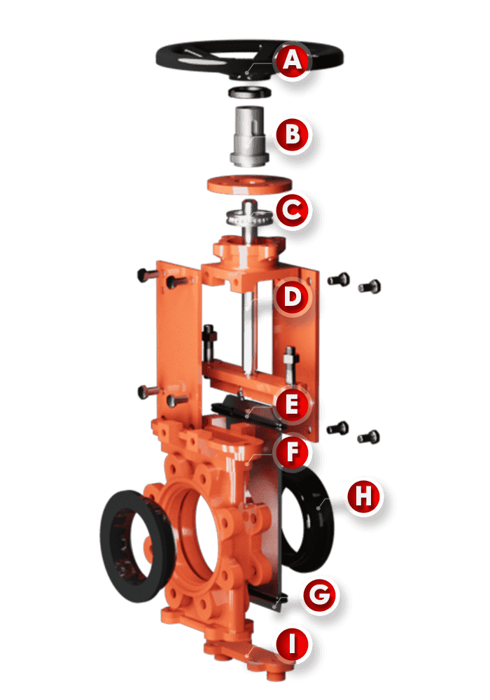 Knife Gate Valve SG73-D Rubber Sleeve