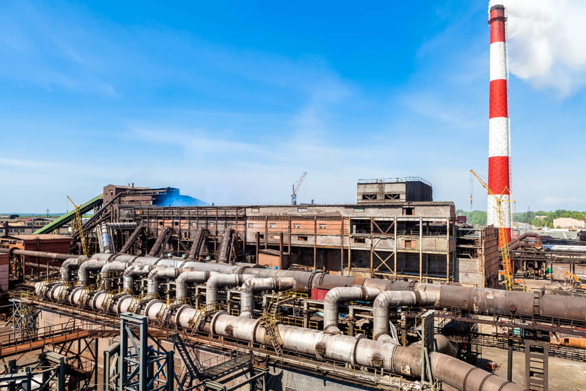 Welded triple off-set butterfly valves SB63 were used for Copper Smelting Production Line in Krasnouralsk, Russia